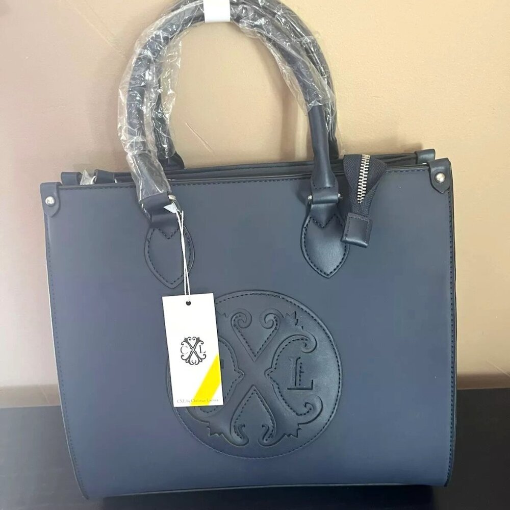 Christian Lacroix Janette Nylon Blue Satchel